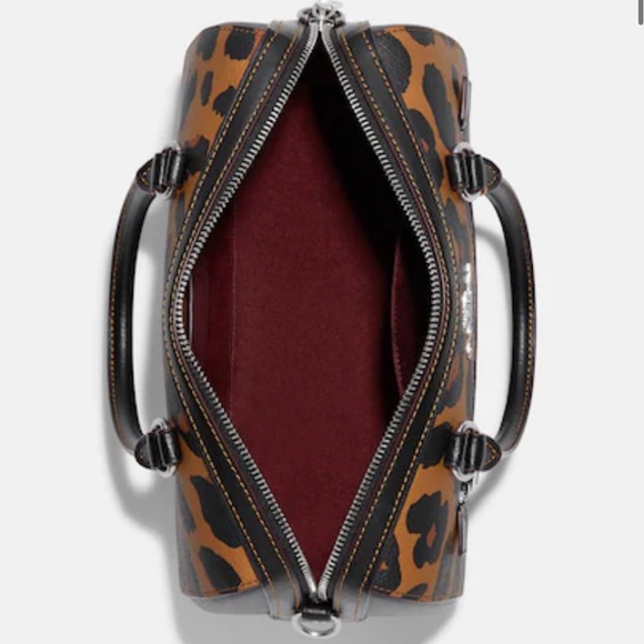 Coach Rowan satchel leopard print NWT - Picture 2 of 6